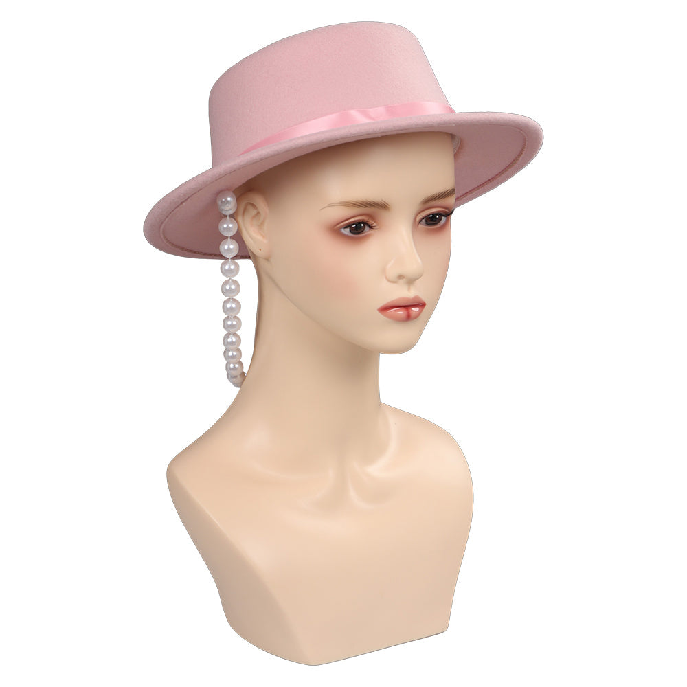 Doll Movie Women Hat Cap With Pearl Design Party Carnival Halloween Cosplay Accessories