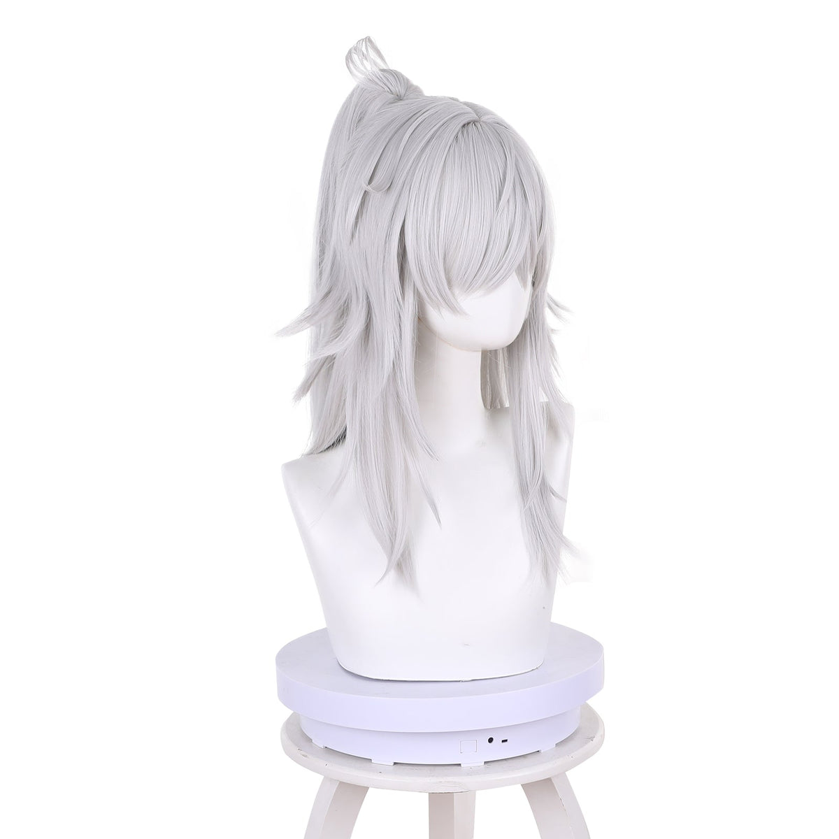 Game Honkai Star Rail Jing Yuan Silver White Long Cosplay Wig 544E