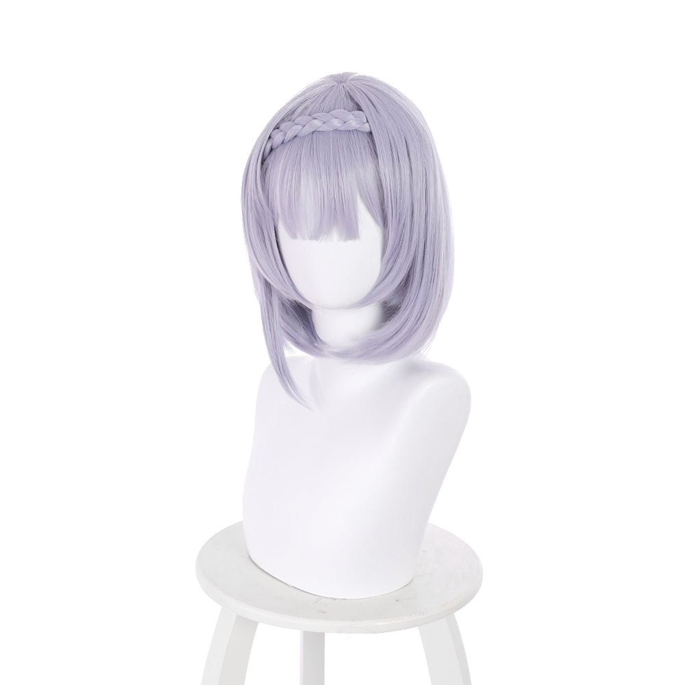 Anime Genshin Impact Noelle Grayish purple Medium Cosplay Wig