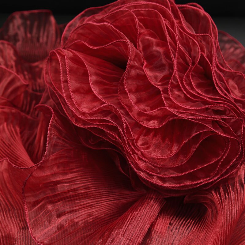 3 Yards Big Wave Lace Fabric,Transparent Pleated Flounces Mesh Lace,DIY Dress Clothes Fashion Accessories Designer Fabrics