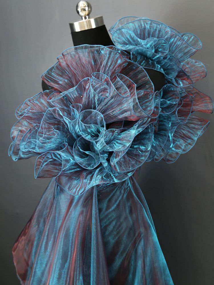 3 Yards Big Wave Lace Fabric,Transparent Pleated Flounces Mesh Lace,DIY Dress Clothes Fashion Accessories Designer Fabrics