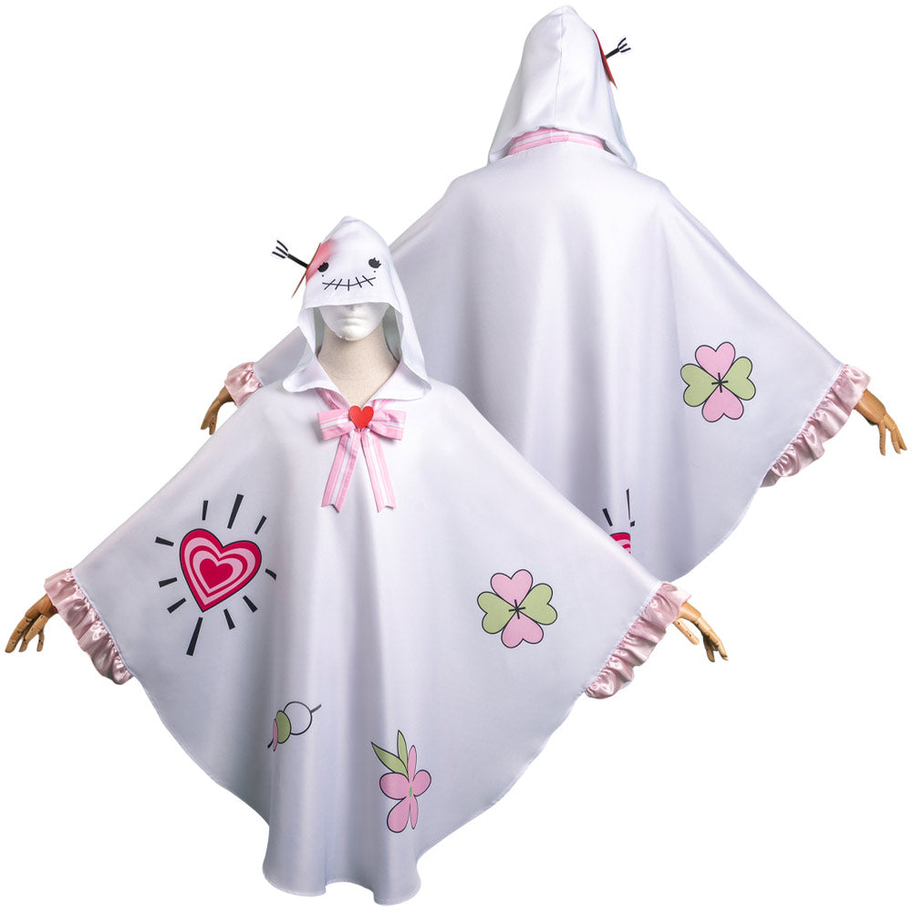 Anime Kanroji Mitsuri White Ghost Hooded Cape Party Carnival Halloween Cosplay Costume
