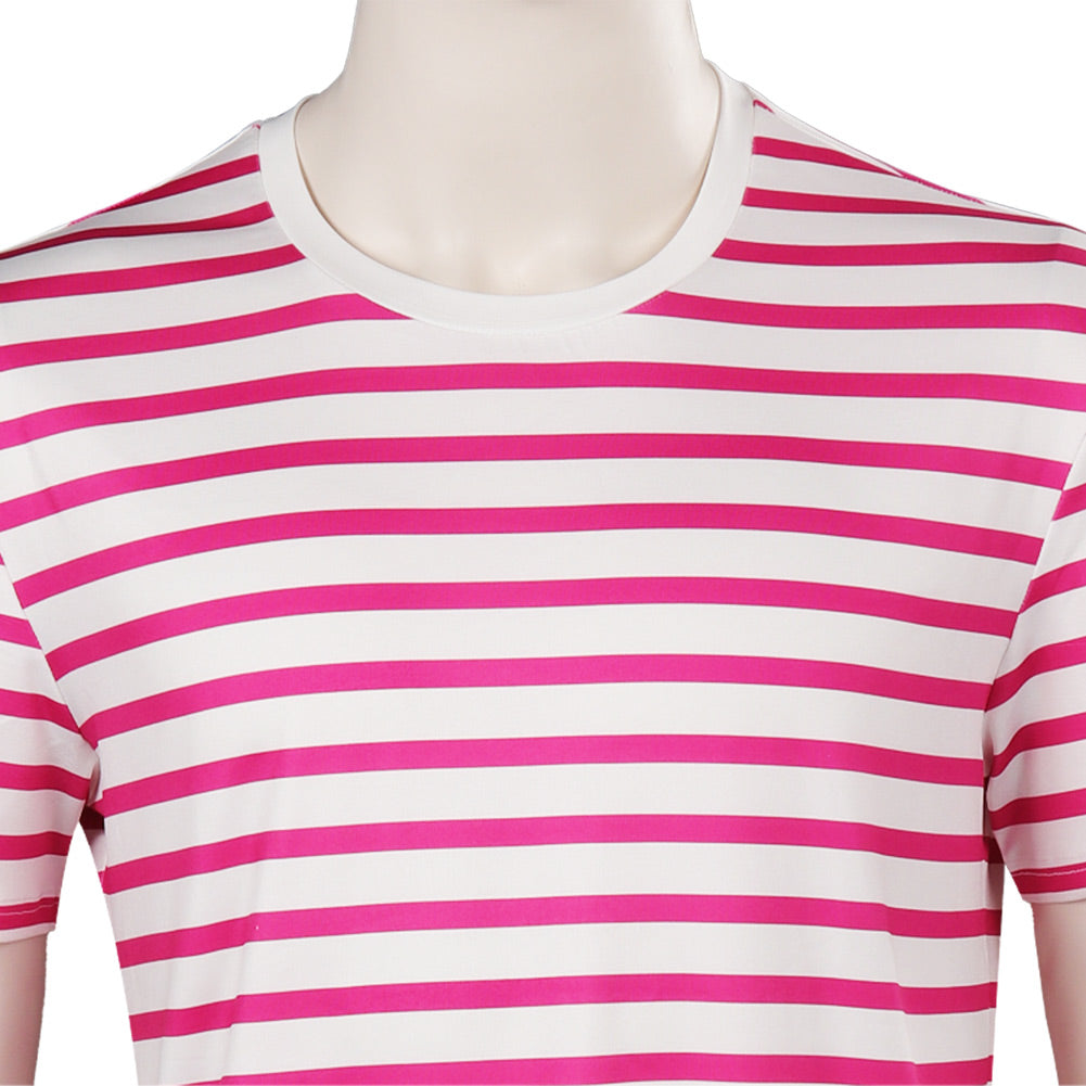 Barbie Movie Ken Men T-shirt Hat Outfits Halloween Carnival Cosplay Costume