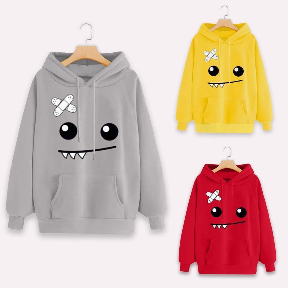 Kawaii Happy Monster Hoodie Harajuku Sweater