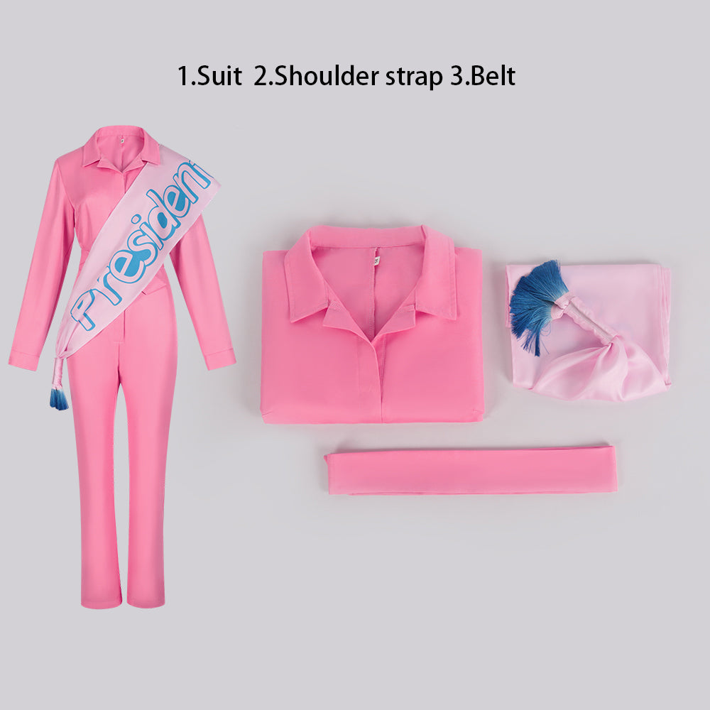 Barbie Pink Cheerleading Uniform Cosplay Dress Halloween Costume