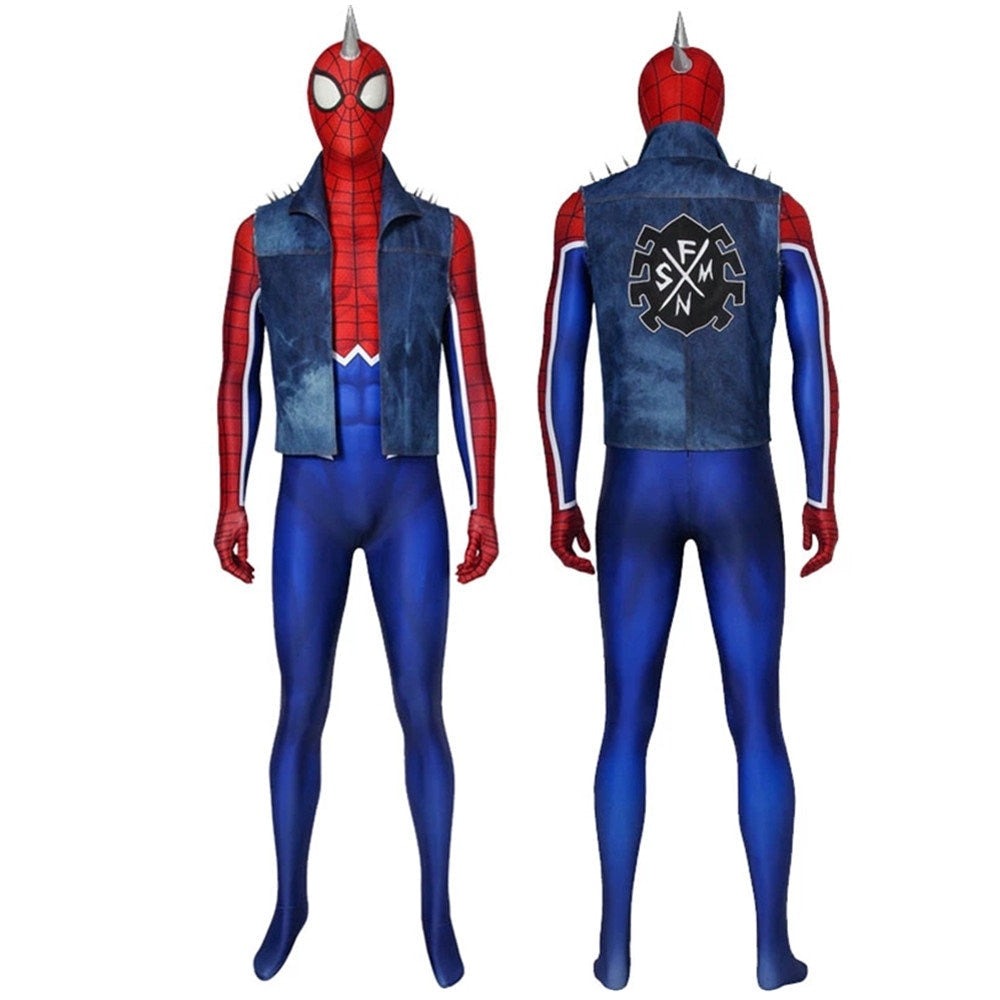 3D Digital Printing Adult Spider Cosplay Jumpsuit Spandex Peter Cosplay Zentai Bodysuit with Vest Spider Costume Outfit