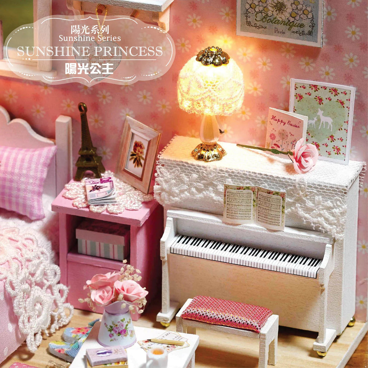 3D Puzzle Handmade DIY Production of Sunshine Princess House Mini Scene Girl Toy Teenager Classmate Birthday Gift