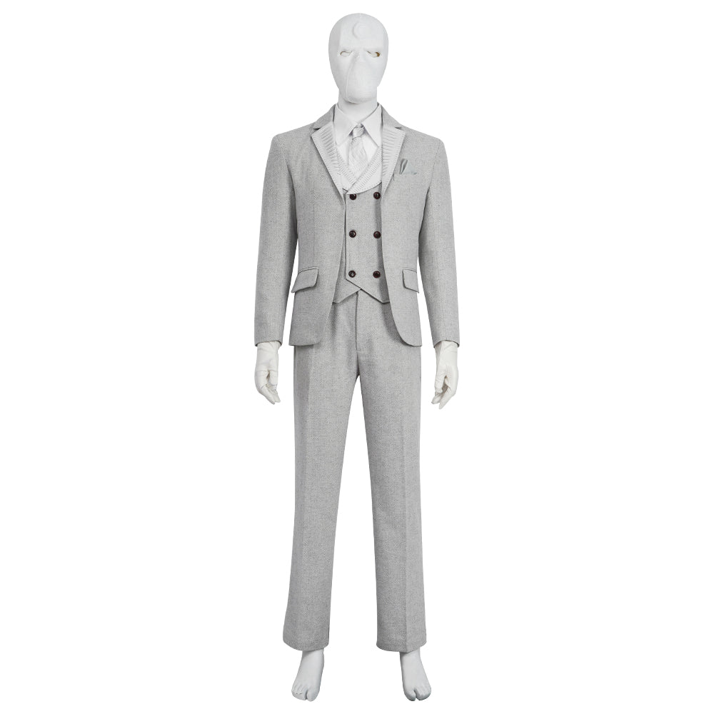 Moon Knight grey suit Movie Cosplay Costume