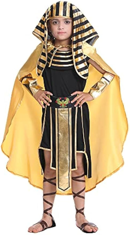 Boys Egyptian Pharaoh Costume for Kids Halloween Cosplay