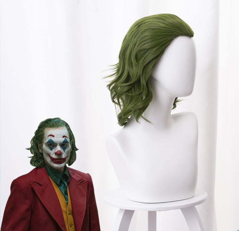 Joker Movie Clown Batman Joker Wig Cosplay Joaquin Phoenix Arthur Fleck Curly Green Synthetic Hair