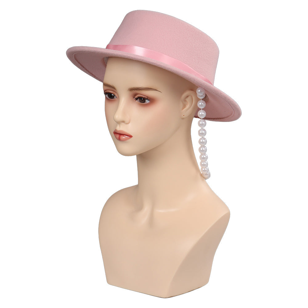 Doll Movie Women Hat Cap With Pearl Design Party Carnival Halloween Cosplay Accessories