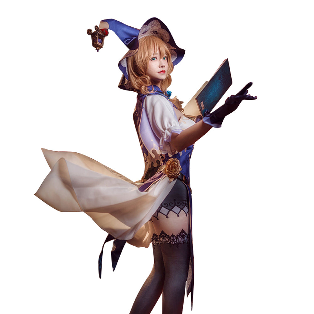 Genshin Impact Lisa Minci Purple Dress Cosplay Costume