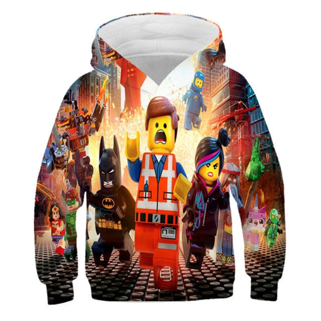 Kids Hoodie Cartoon Shooting Game Printing Children Hooded Roblox Casual Pullover Girls Boys Teen Sweatshirt