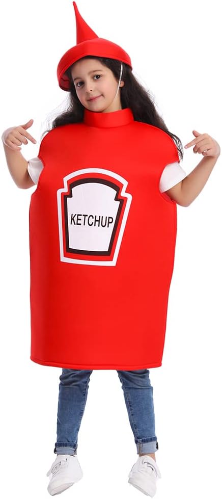 Kids Mustard Ketchup Costume Halloween Party