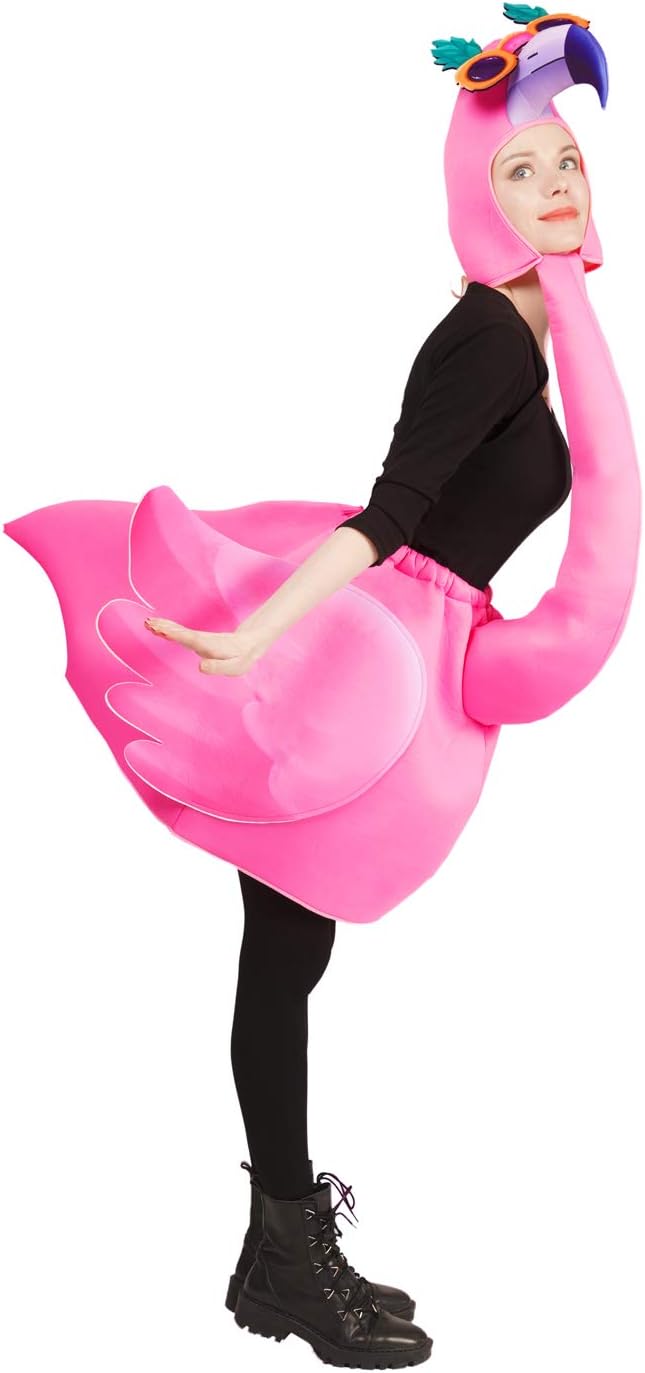 Flamingo Costume for Adults Unisex One Size Fits Most Halloween Cosplay Party Outfit