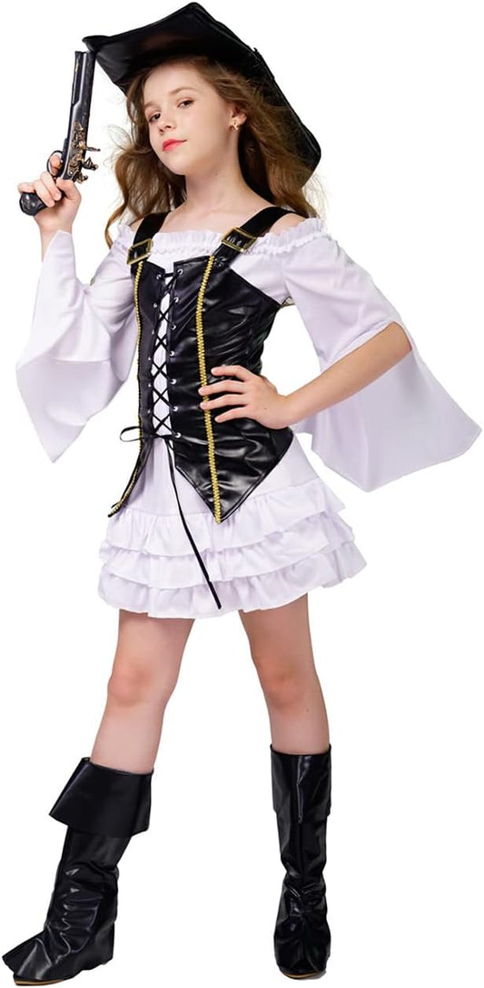 Girl Pirate Costume Cosplay Kids Halloween Party