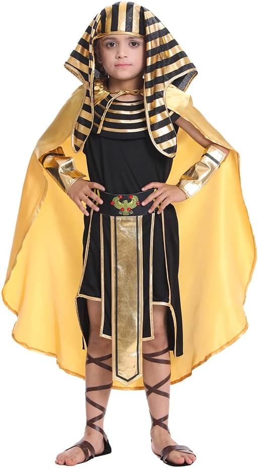 Boys Egyptian Pharaoh Costume for Kids Halloween Cosplay