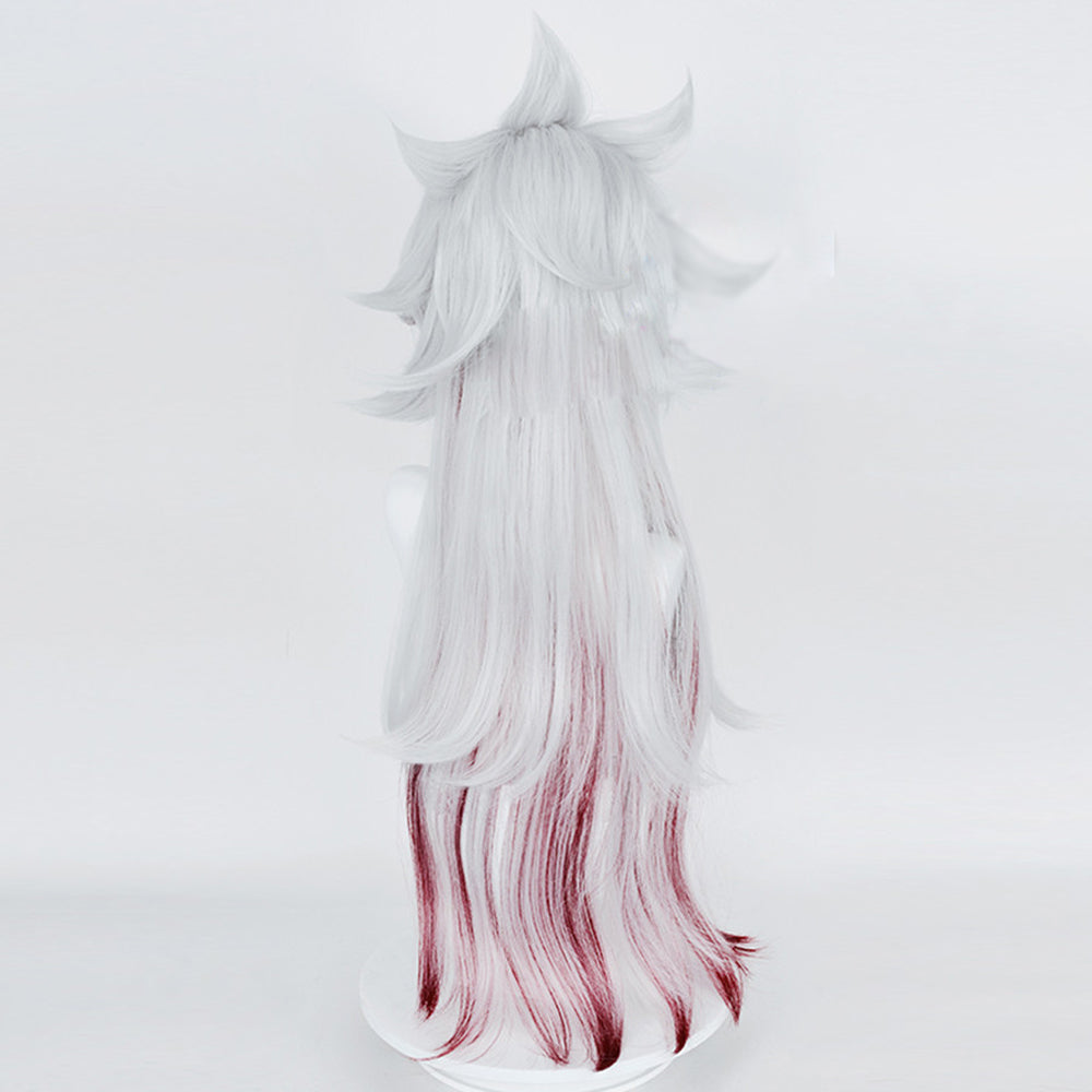 Genshin Impact Arataki Itto White Long Cosplay Wig
