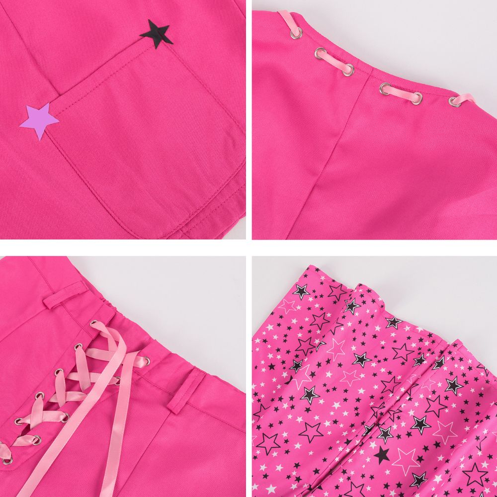 Barbiee Movie Margot Elise Robbie Cowgirl Cosplay Costume