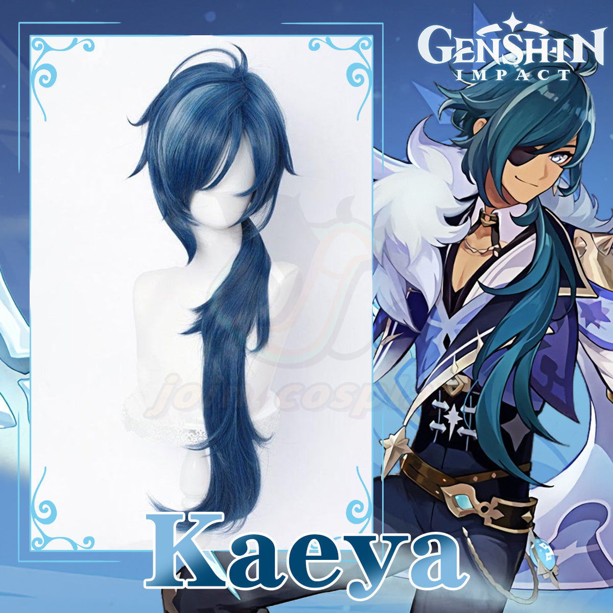 Genshin Impact-Kaeya Cosplay Wig