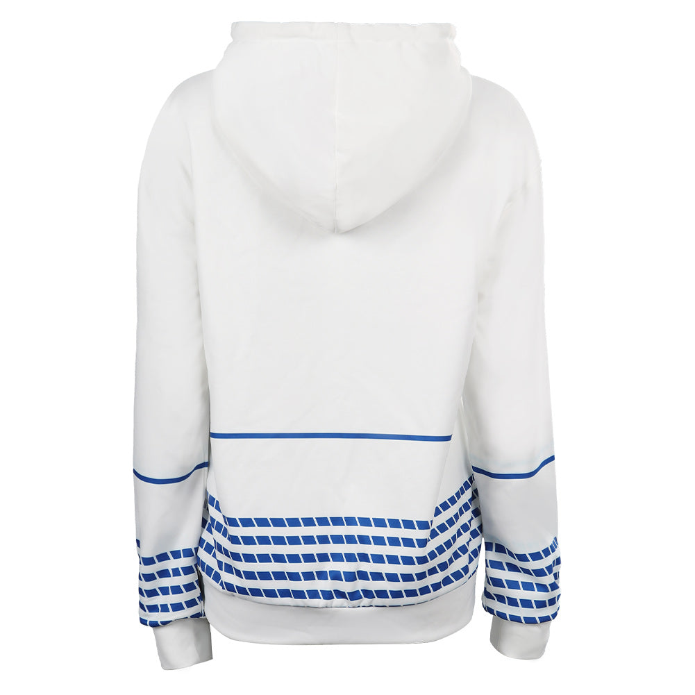Doll Movie Blue Striped Hoodie Sweatshirt Party Carnival Halloween Cosplay Costume