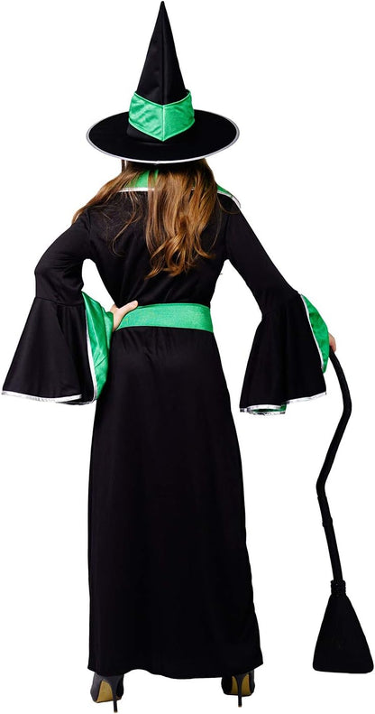 Girls Glamour Witch Dress Halloween Costume