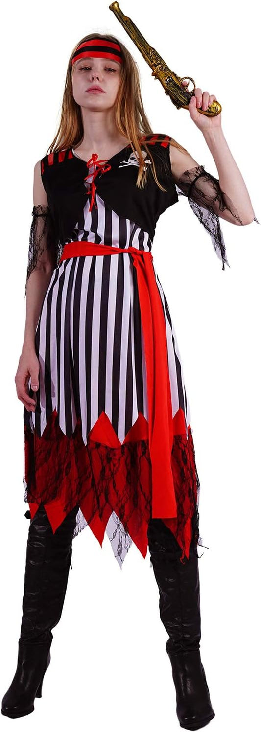 Costume de couple de pirates adultes pour Halloween et cosplay