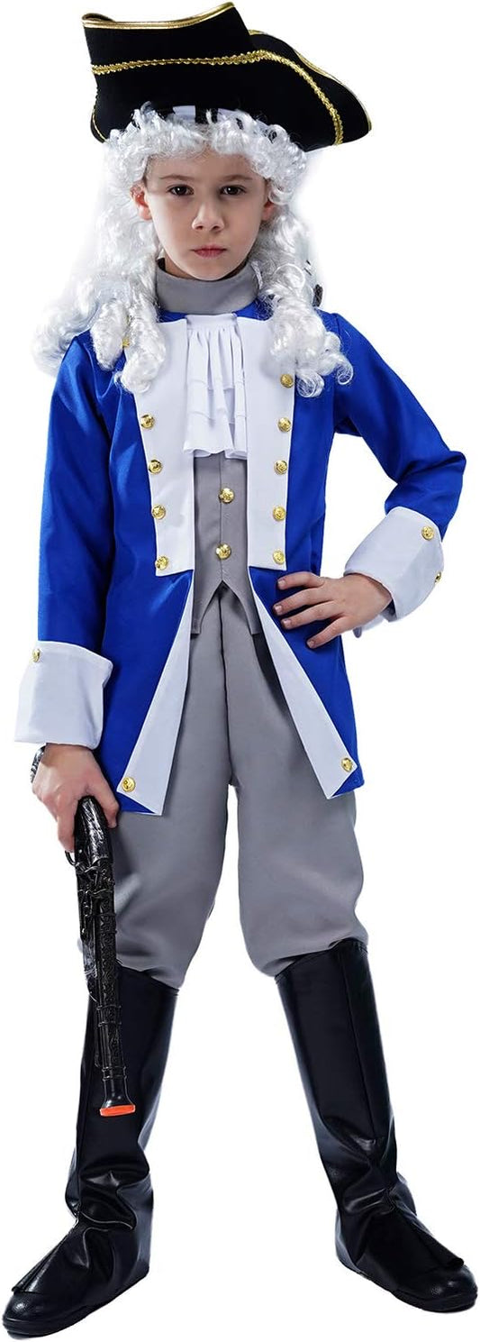 Kids Boy Colonial General Costumes for Cosplay Party