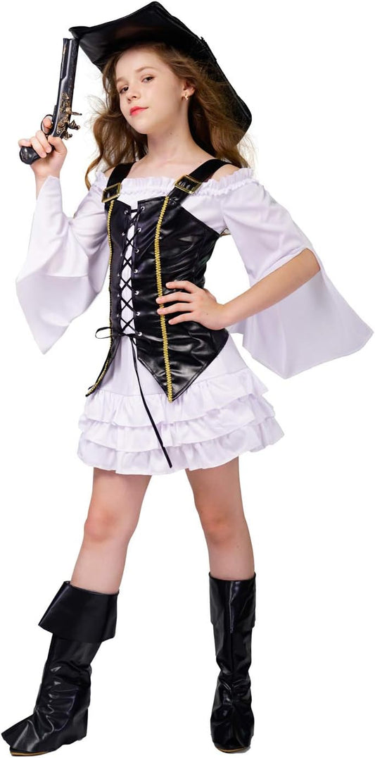 Kid's Girl Pirate Halloween Cosplay Costume