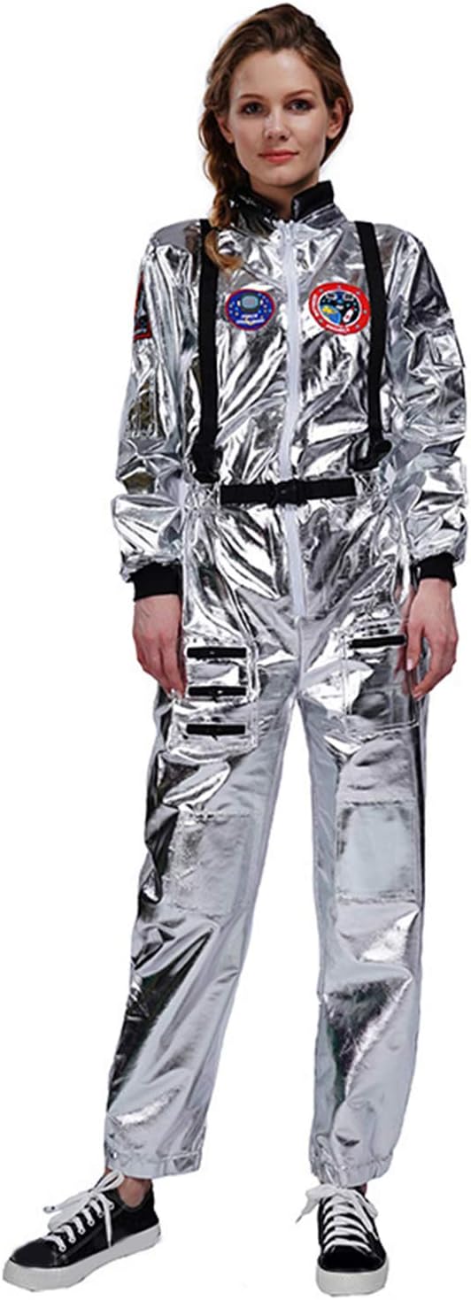 Combinaison d'astronaute pour adulte avec patchs brodés et poches