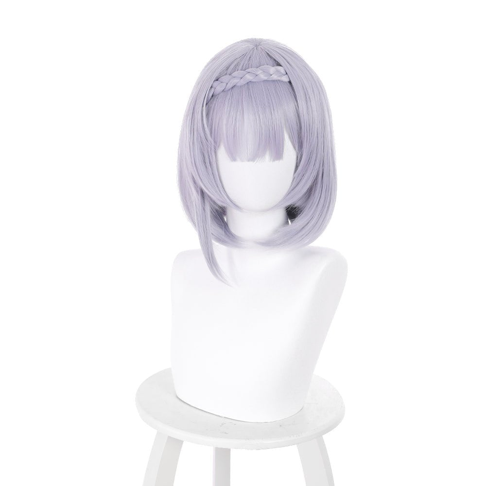 Anime Genshin Impact Noelle Grayish purple Medium Cosplay Wig