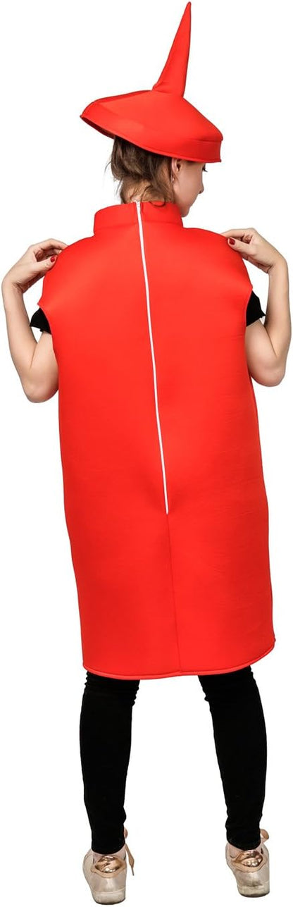Déguisement unisexe léger pour adulte, bouteille de ketchup et de moutarde, pour Halloween et cosplay