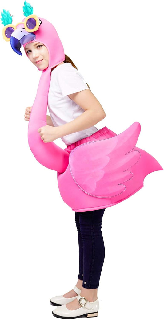 Kids Flamingo Costume for Halloween Dress Up and Cosplay One Size Fits Most