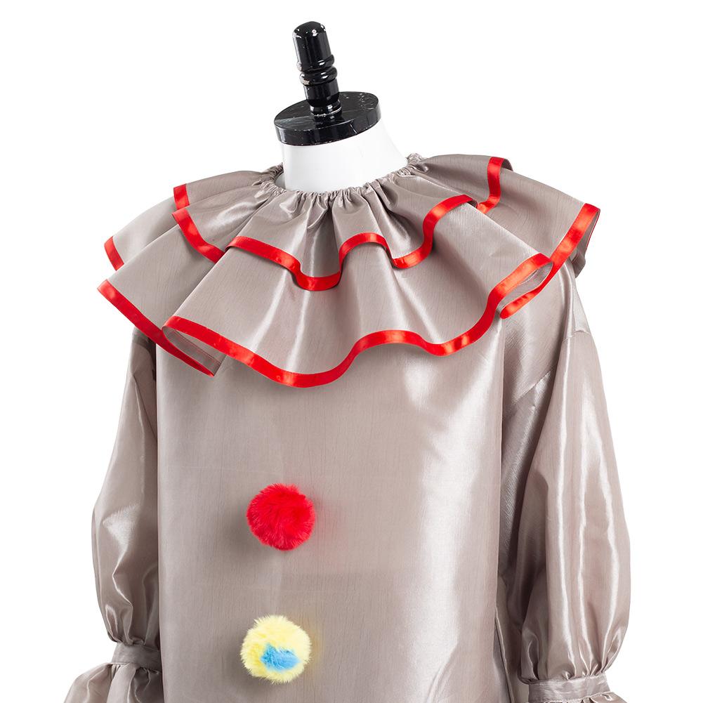 IT Pennywise The Dancing Clown Horror Movie Halloween Carnival Suit Cosplay Costume
