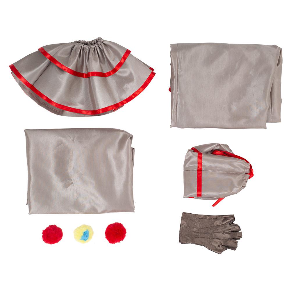 IT Pennywise The Dancing Clown Horror Movie Halloween Carnival Suit Cosplay Costume