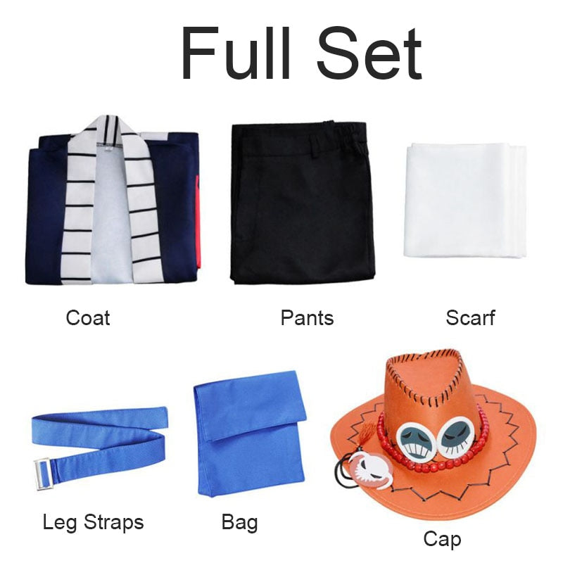 Anime One Piece Portgas D Ace Cosplay Costumes