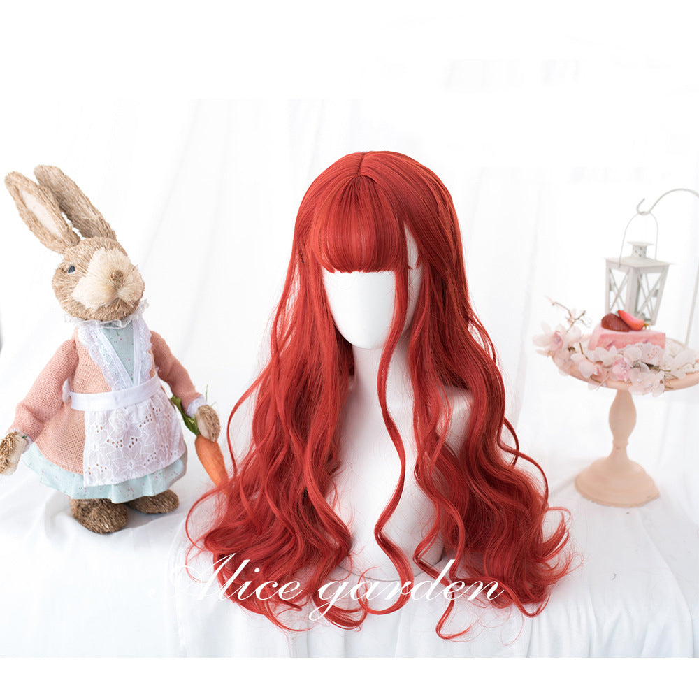 Rainbow Candy Wigs Red Long Lolita Wig