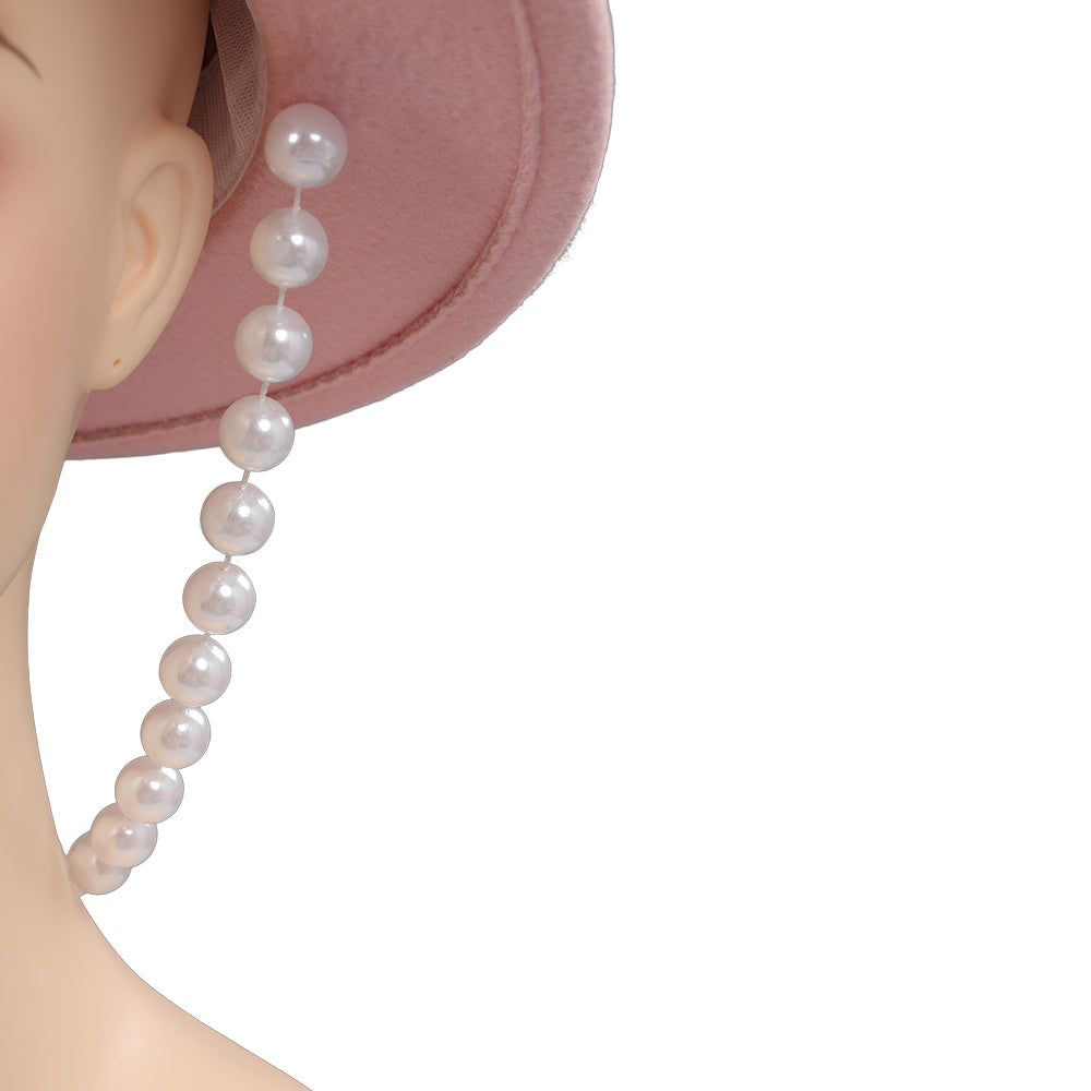 Doll Movie Women Hat Cap With Pearl Design Party Carnival Halloween Cosplay Accessories