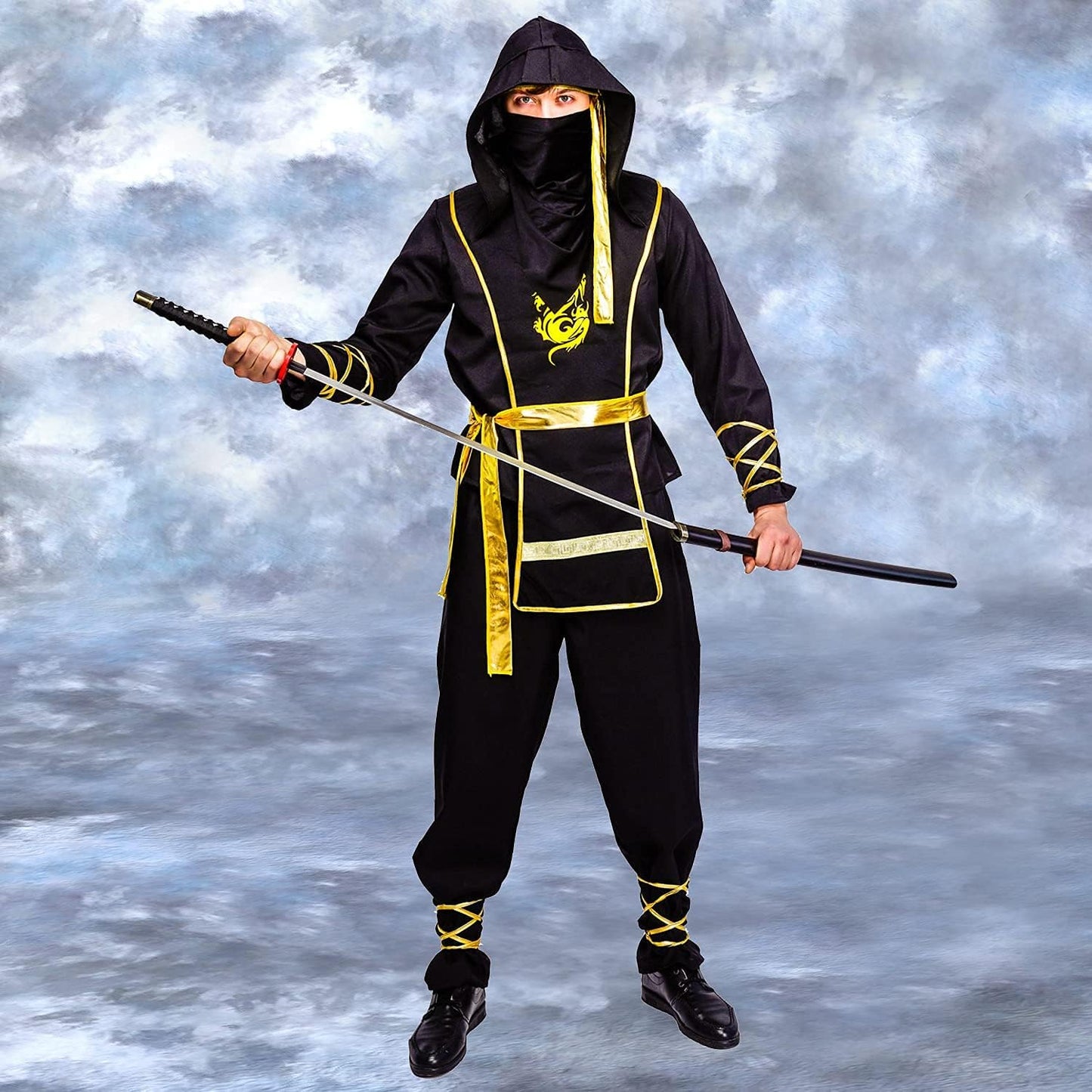 Men's Golden Dragon Ninja Costume