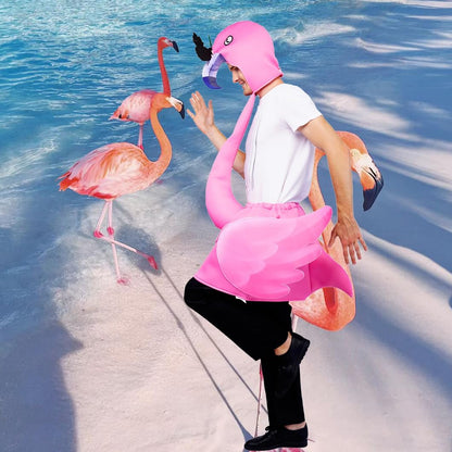 Flamingo Costume for Adults Unisex One Size Fits Most Halloween Cosplay Party Outfit