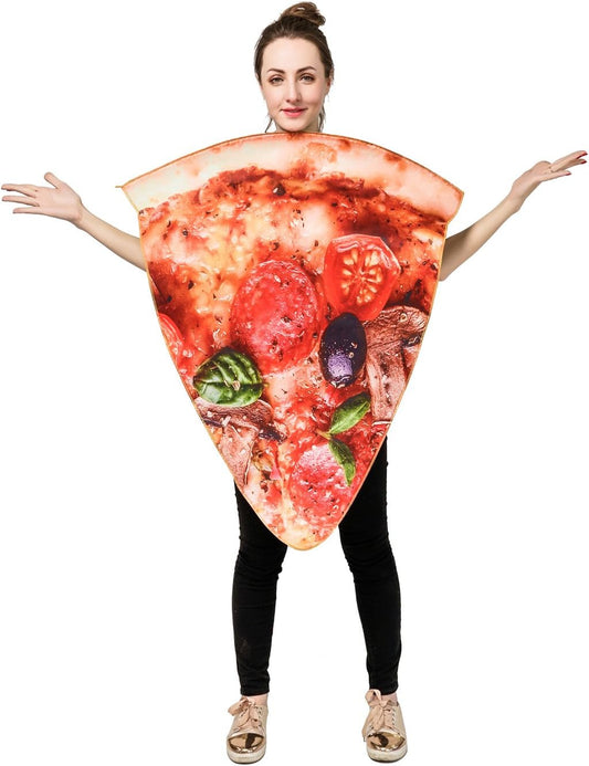 Costume de pizza unisexe pour adulte, pour Halloween et cosplay, taille unique