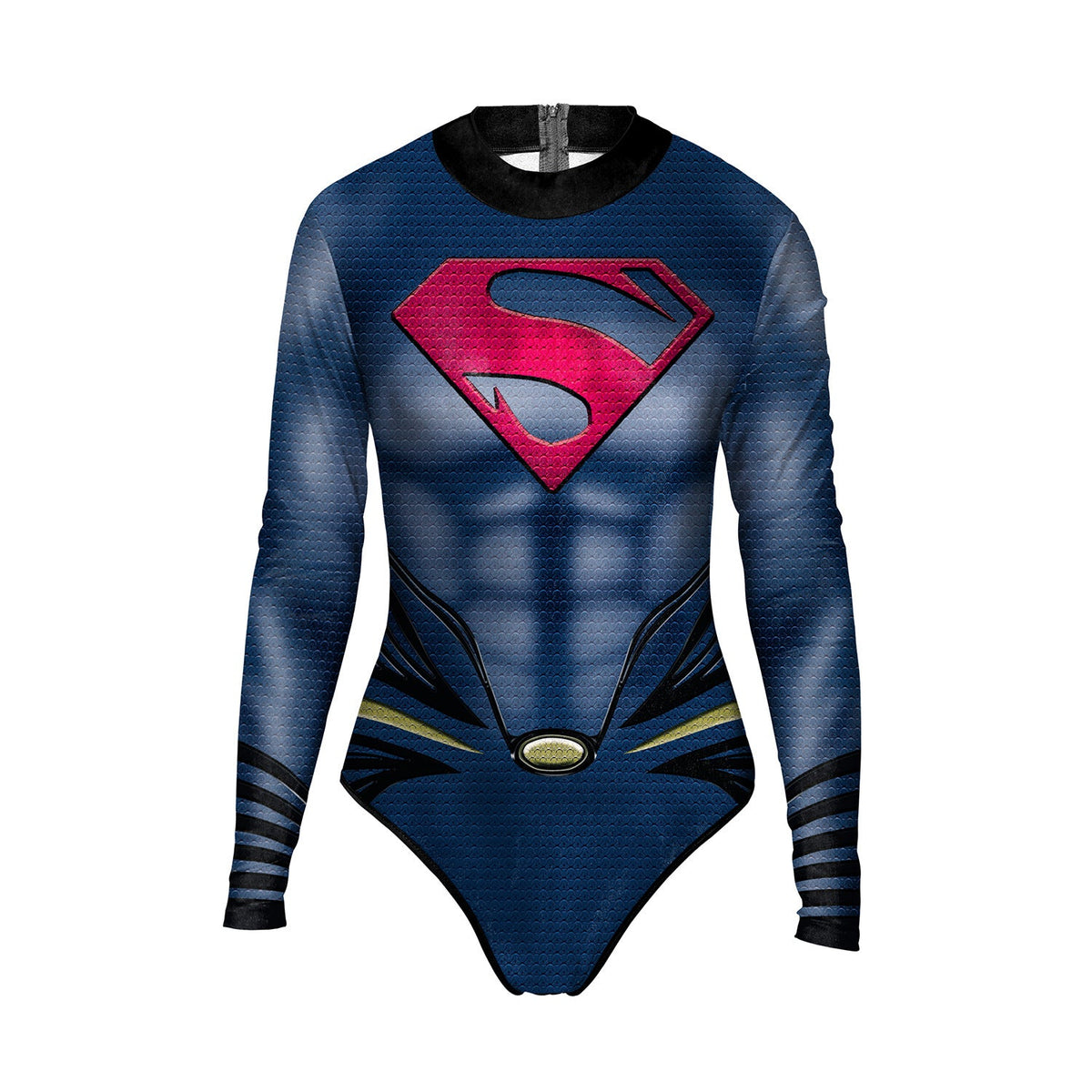 Justice League Series Cosplay Female Superman Hero Dress up Performance Costume Long Sleeve Swimsuit Female