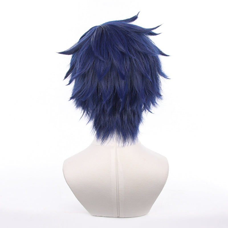 Ensemble Stars Sazanami Jun Blue Short Cosplay Wig