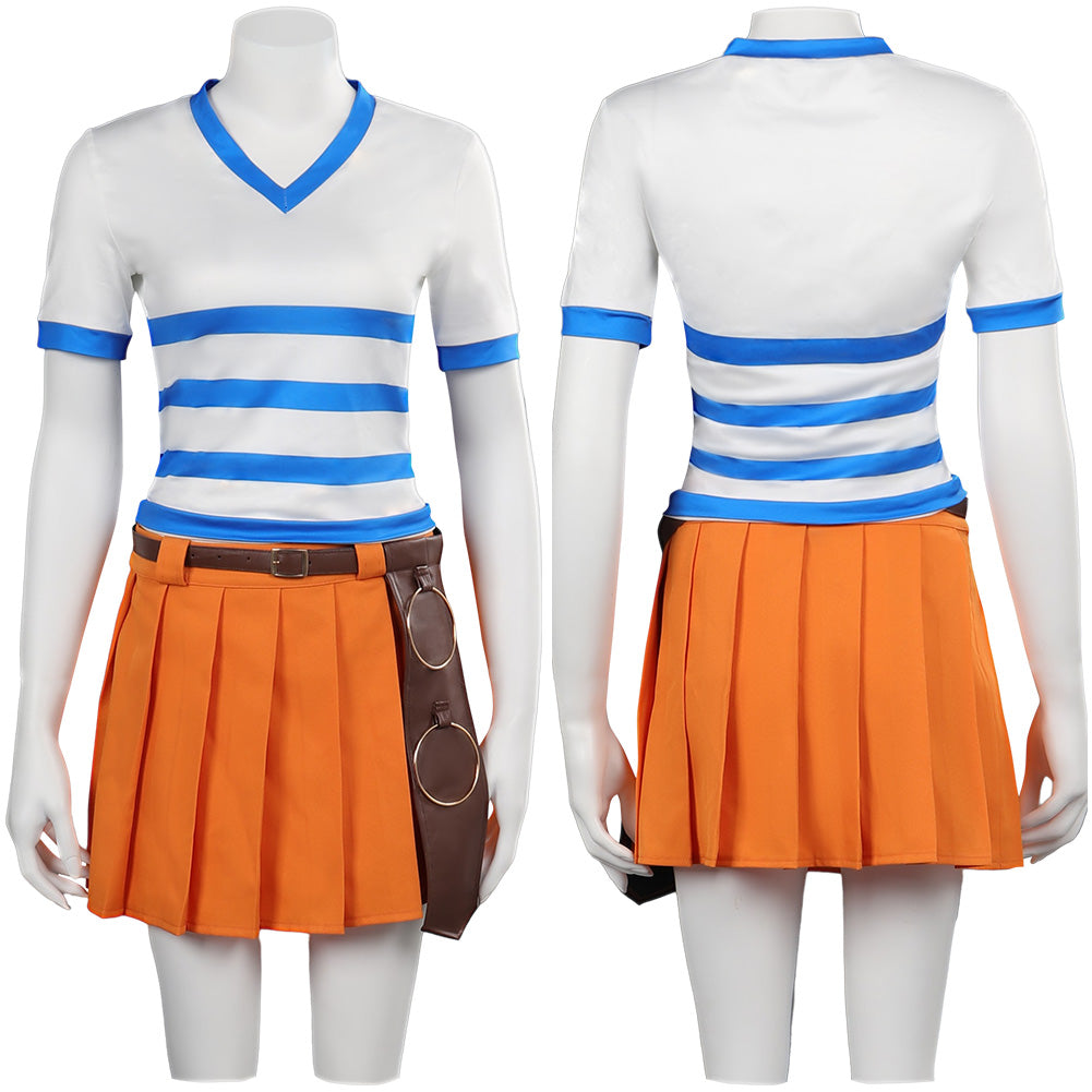 Movie One Piece Sets Sail Nami Kids Children Outfits Party Carnival Halloween Cosplay Costume