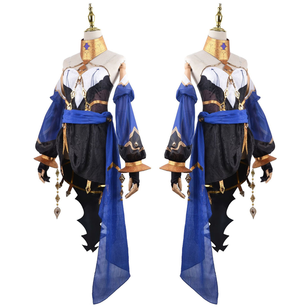 Game Genshin Impact Layla Blue Dress Cosplay Costume
