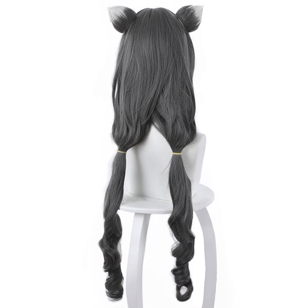 Anime Princess Connect! Re Dive Karyl Dark grey Long Cosplay Wig