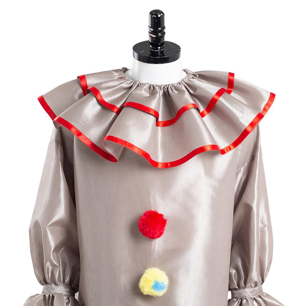 IT Pennywise The Dancing Clown Horror Movie Halloween Carnival Suit Cosplay Costume