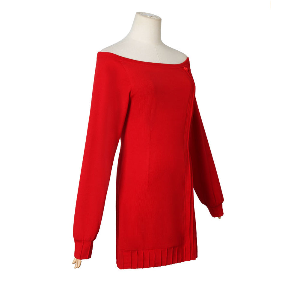 Anime SPY x FAMILY Yor Forger (Thorn Princess) Red Short Dress Cosplay Costume