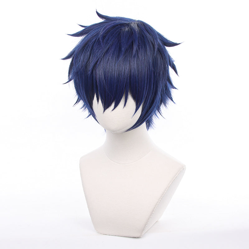 Ensemble Stars Sazanami Jun Blue Short Cosplay Wig