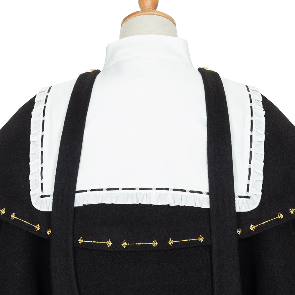 Black Lolita Dress Retro College style OP Dress